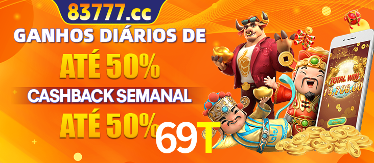 Anúncio de um membro ganhador do cassino 69T que ganhou R$2.193.486,00 jogando o slot PG Fortune Tiger, com os mascotes do jogo comemorando o prêmio.