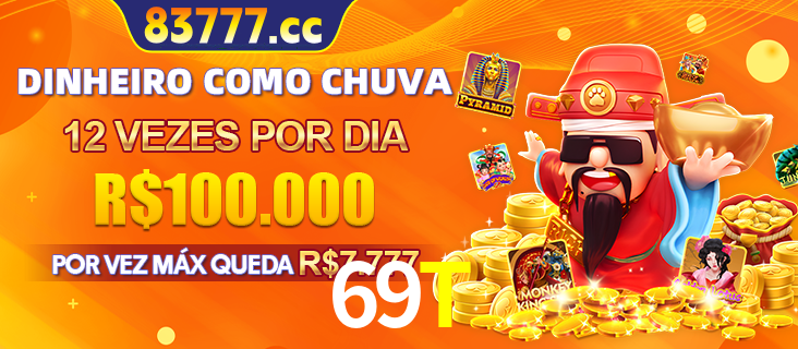Banner do programa de recompensas Recomende para amigos do 69T, detalhando os bônus por convidar amigos, com prêmios que chegam a R$288.888.