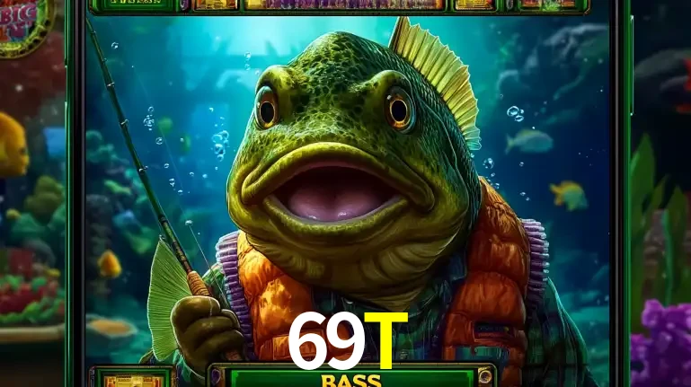 Personagem de peixe pescador do popular jogo de slot com tema de pescaria, uma das emocionantes opções de caça-níqueis para jogar e ganhar no cassino 69T.
